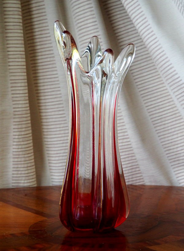 Итальянская стеклянная ваза Мурано