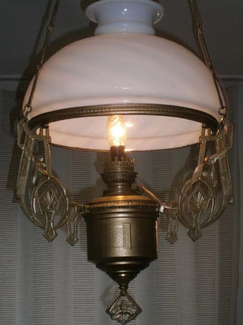 бельгийская подвесная лампа -люстра в стиле арт-деко