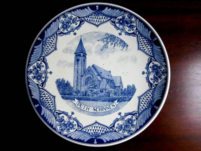 Фаянсовая декоративная настенная     голландская тарелка Дельфт
