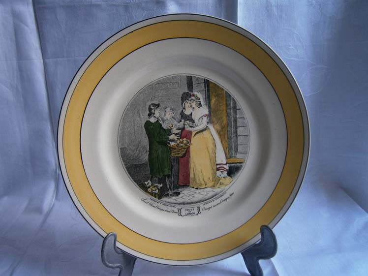 Старинная английская настенная тарелка