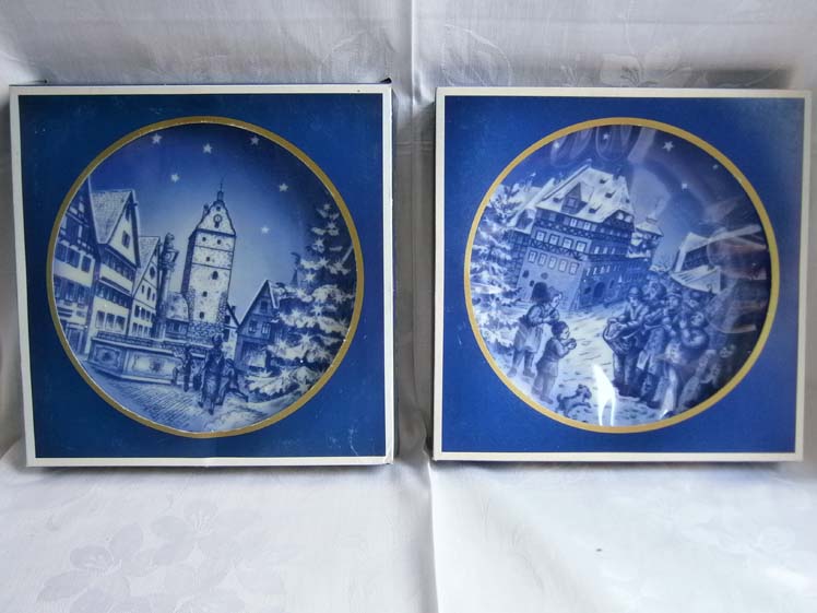 Рождественская коллекционная немецкая настенная тарелка