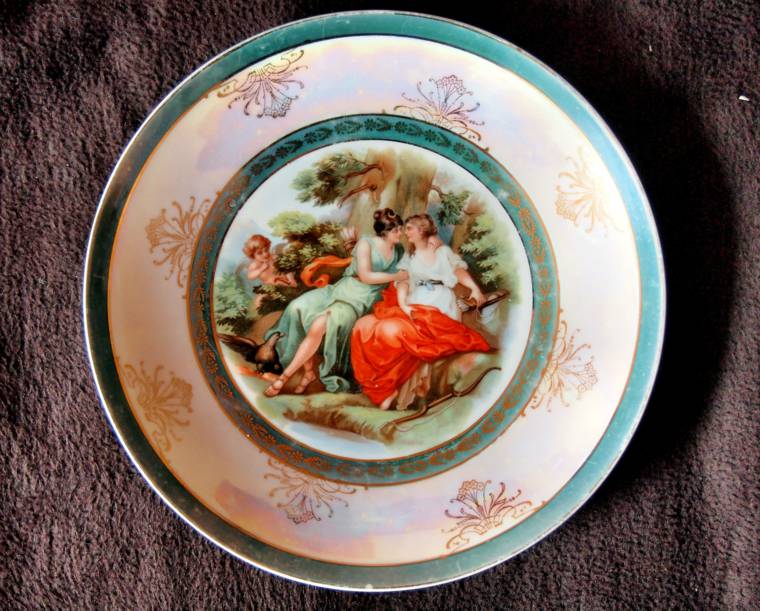 декоративная немецкая фарфоровая тарелка