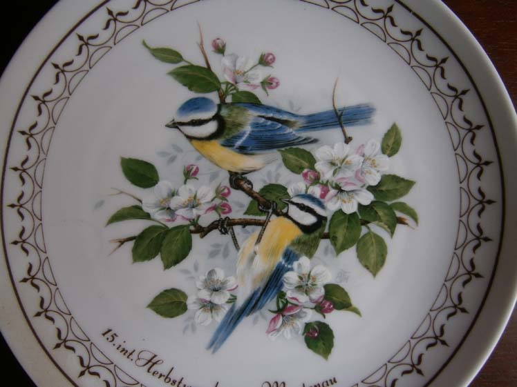 Настенная фарфоровая тарелка Птицы
